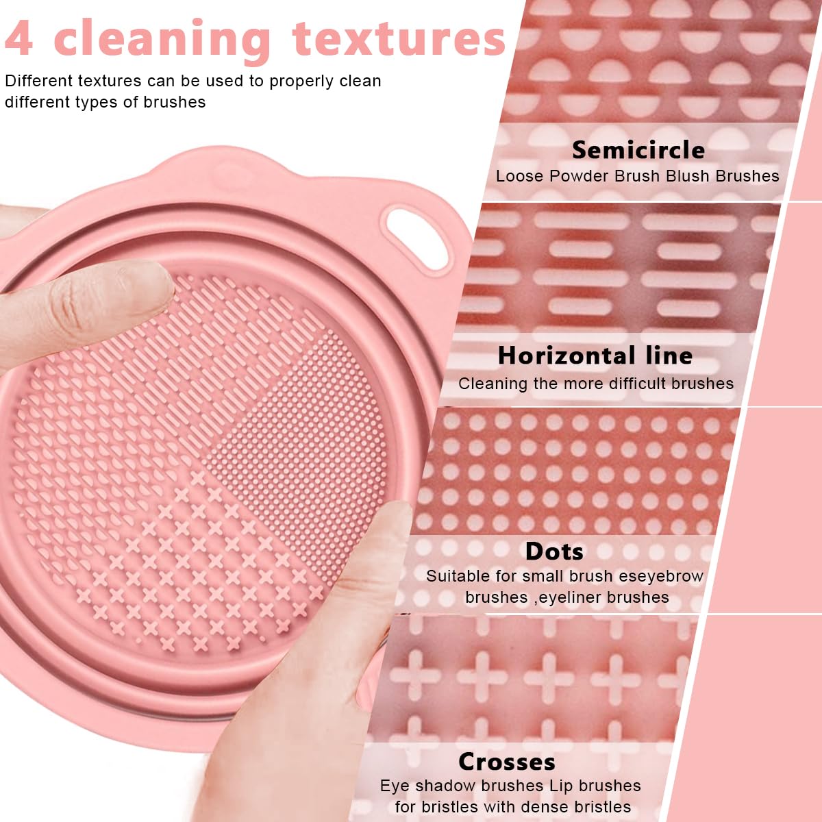 MAYCREATE Mini Makeup Brush Cleaner Bowl Silicone Makeup Brush Cleaning Basin 5.5 Inches Collapsible Cleaner Bowl for Makeup Brushes, Beauty-Blender Sponge Removing Residual Foundation MAYCREATE Mini Makeup Brush Cleaner Bowl Silicone Makeup Brush Cleaning Basin 5.5 Inches Collapsible Cleaner Bowl for Makeup Brushes, Beauty-Blender Sponge Removing Residual Foundation